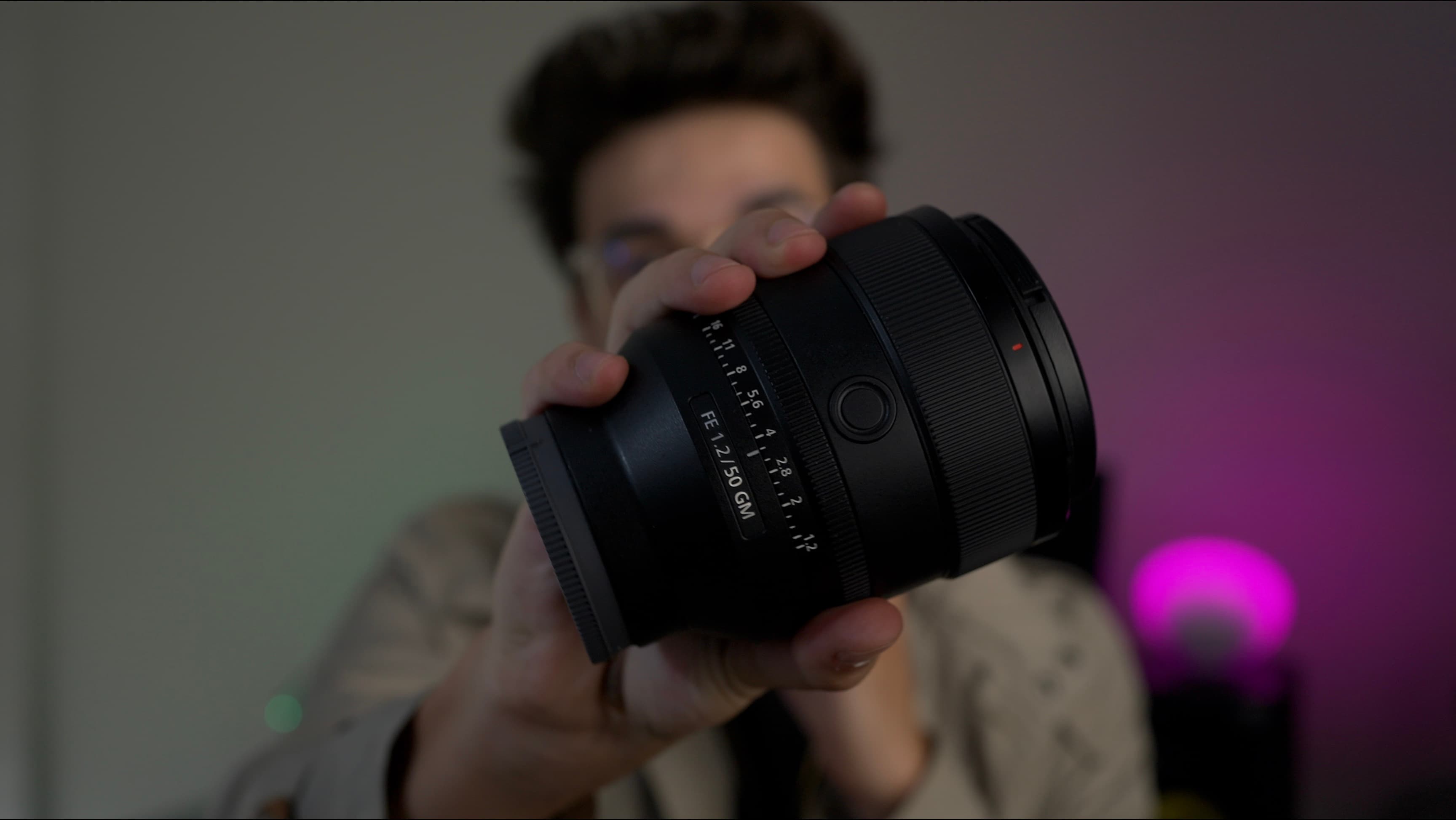 Close-up lesson showing how to focus a camera lens.