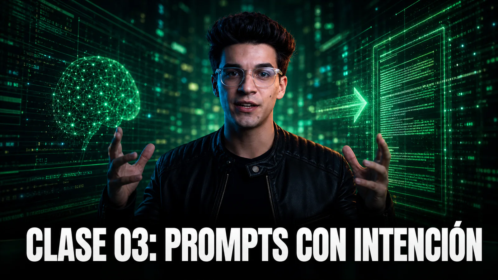Portada de la clase 03: Prompts con intención